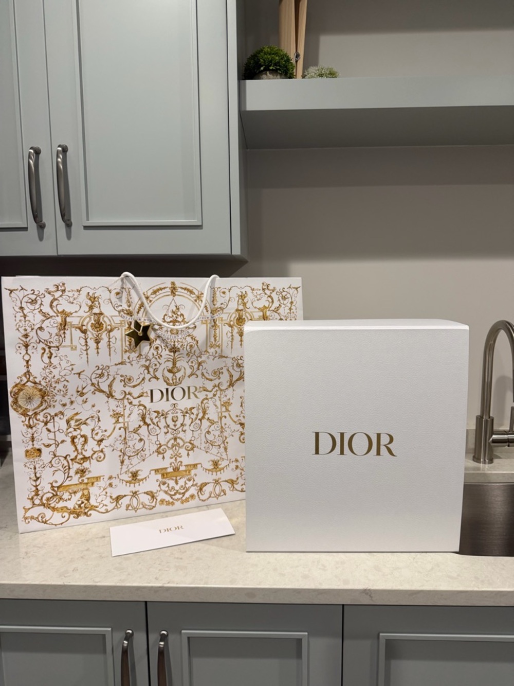 Dior White and Gold Decorative Gift Set